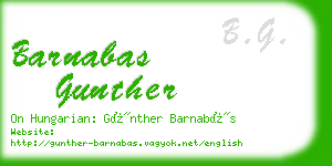 barnabas gunther business card